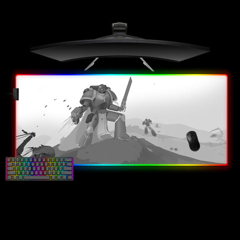 Space Marine Art Design XXL Size RGB Lit Gamer Mousepad