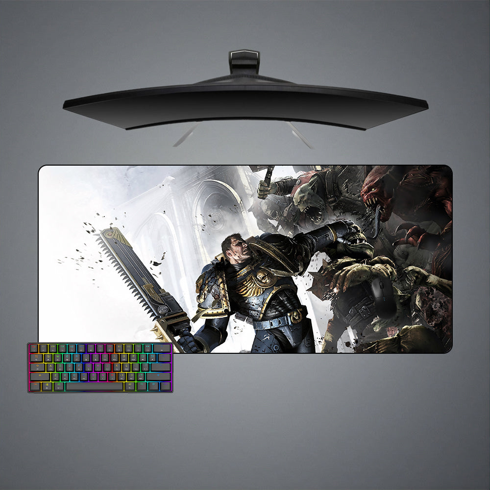 Space Marine vs. Orks Design XXL Size Gamer Mousepad