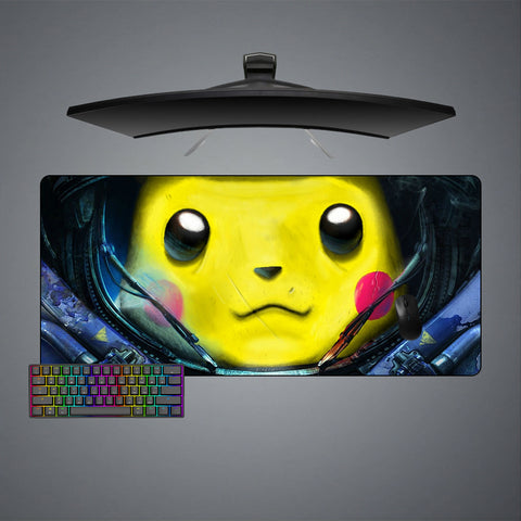 Space Pikachu Design XL Size Gamer Mouse Pad, Computer Desk Mat