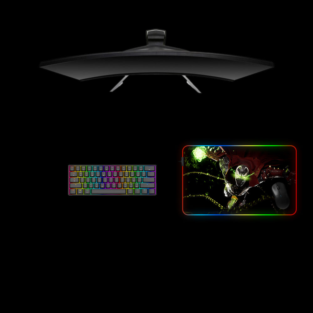 Spawn Chains Design M-XXL Size RGB Light Gamer Mouse Pad