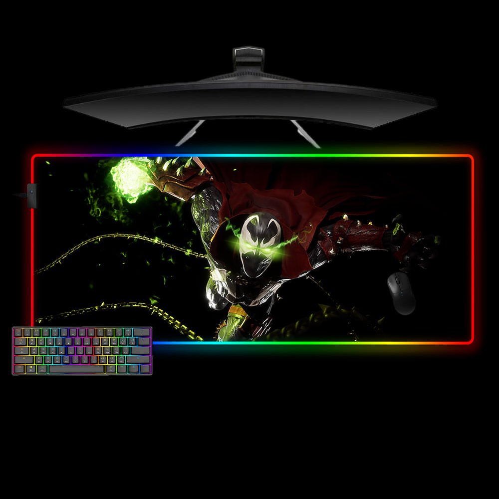 Spawn Chains Design XXL Size RGB Light Gamer Mouse Pad
