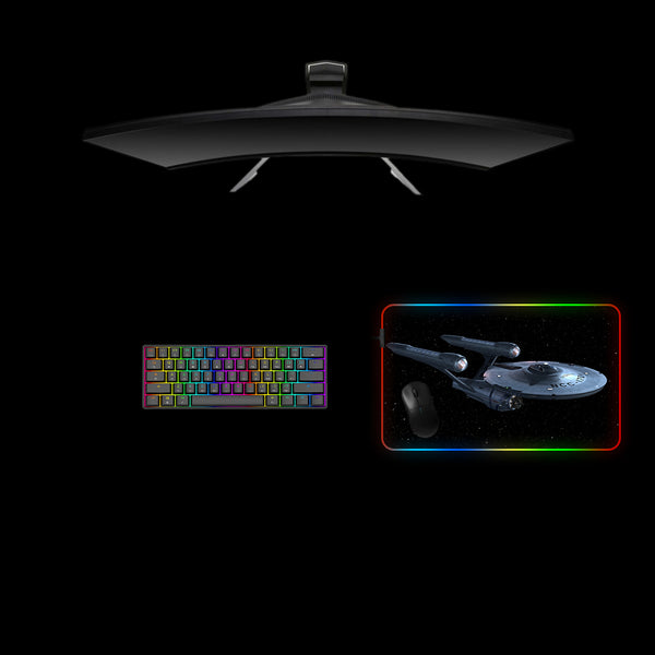 Star Trek USS Enterprise Design M Size RGB Illuminated Gaming Mouse Pad