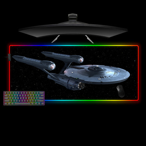 Star Trek USS Enterprise Design XL Size RGB Illuminated Gaming Mouse Pad
