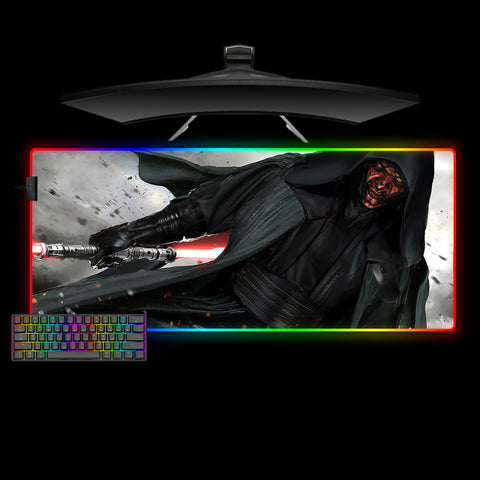 Star Wars Darth Maul Anger Design XXL Size RGB Lit Gaming Mouse Pad