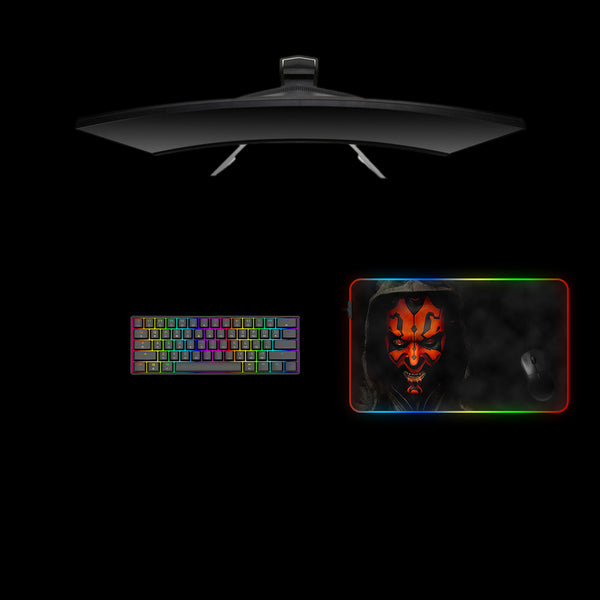 Star Wars Darth Maul Design Medium Size RGB Lighting Gaming Mouse Pad, Computer Desk Mat