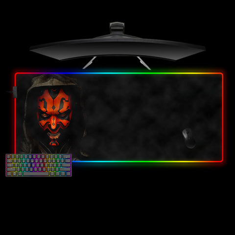 Star Wars Darth Maul Design XL Size RGB Lighting Gaming Mouse Pad, Computer Desk Mat