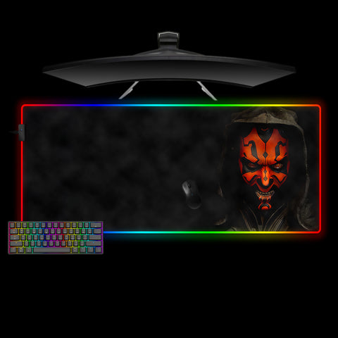 Star Wars Darth Maul Right Side Design XL Size RGB Lighting Gaming Mouse Pad, Computer Desk Mat