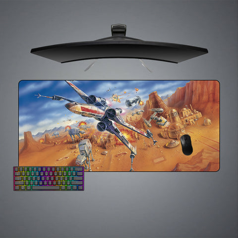 Star Wars Desert Battle Design XXL Size Gamer Mouse Pad, Computer Desk Mat