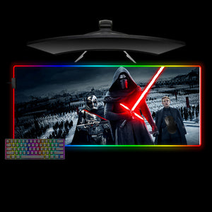 Star Wars First Order Design XL Size RGB Illuminated Gaming Mouse Pad, Computer Desk Mat
