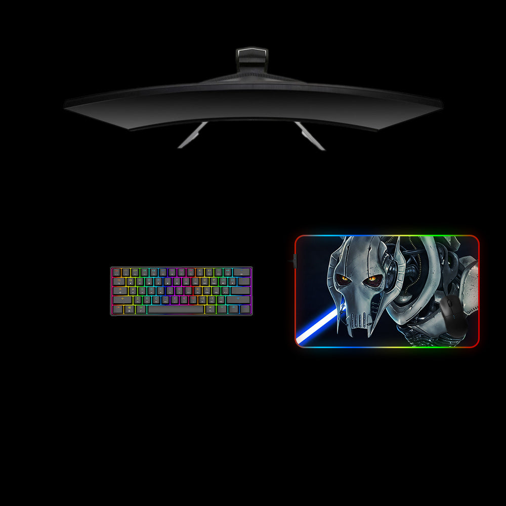 Star Wars General Grievous Design Medium Size RGB Lit Gamer Mouse Pad