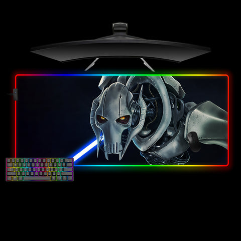 Star Wars General Grievous Design XXL Size RGB Lit Gamer Mouse Pad