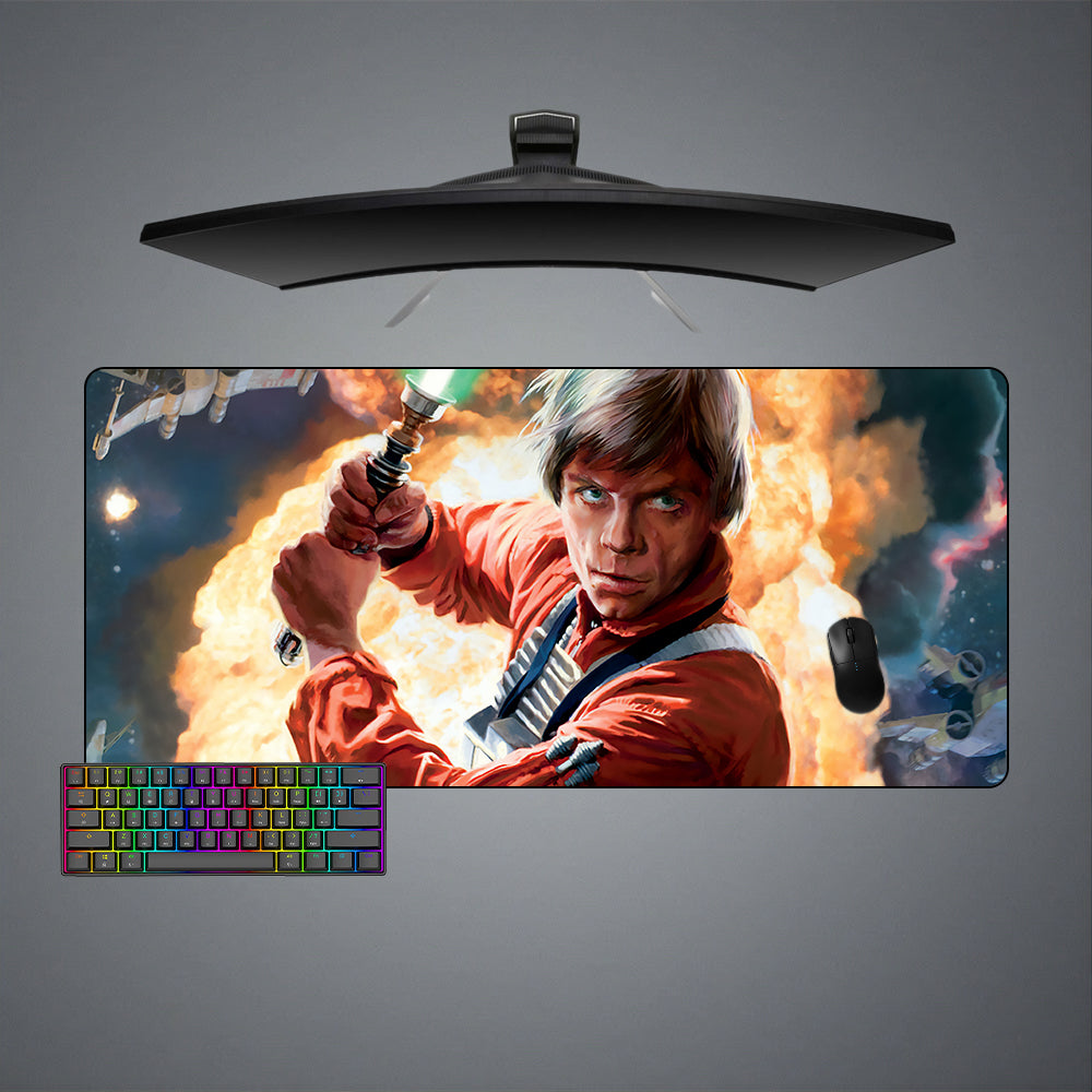 Star Wars Luke Design XL Size Gaming Mouse Pad, Computer Desk Mat