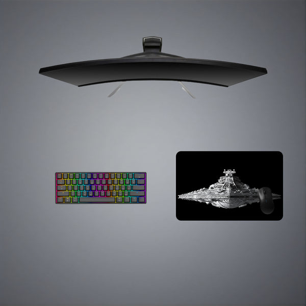 Medium Size Gamer Mouse Pad with Star Wars Star Destroyer Front Design