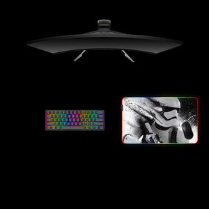 Star Wars Stormtrooper Fade Design Medium Size RGB Light Gamer Mouse Pad, Computer Desk Mat
