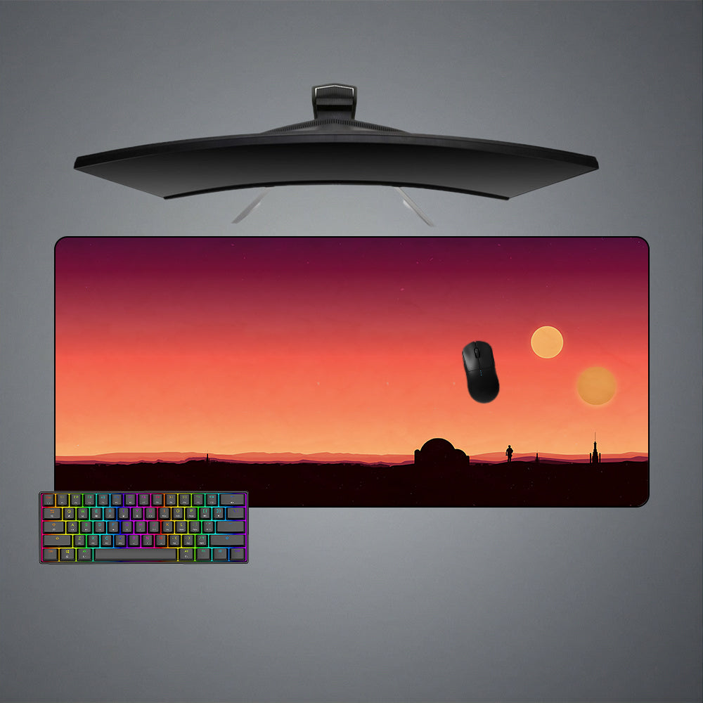 Star Wars Tatooine Design XL Size Gaming Mouse Pad, Computer Desk Mat
