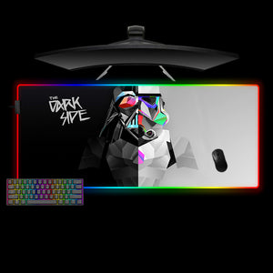 Star Wars The Dark Side Design Large Size RGB Lighting Gamer Mouse Pad, Computer Desk Mat