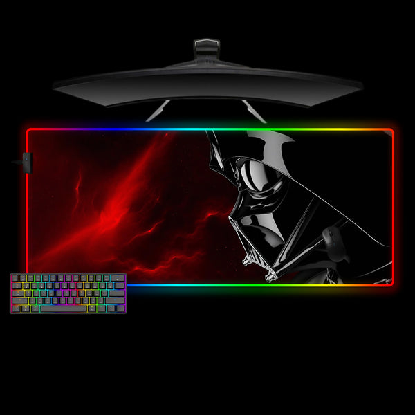 Star Wars Vader Dark Side Design XL Size RGB Illuminated Gaming Mouse Pad, Computer Desk Mat