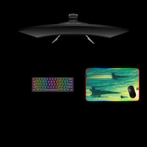 Star Wars X-Wing Art Design Medium Size RGB Light Gamer Mouse Pad, Computer Desk Mat
