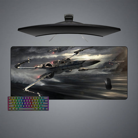 Star Wars X-Wing Design Large Size Gaming Mouse Pad, Computer Desk Mat