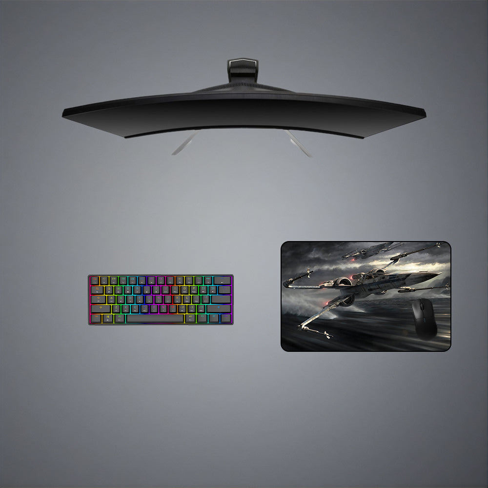 Star Wars X-Wing Design Medium Size Gaming Mouse Pad, Computer Desk Mat