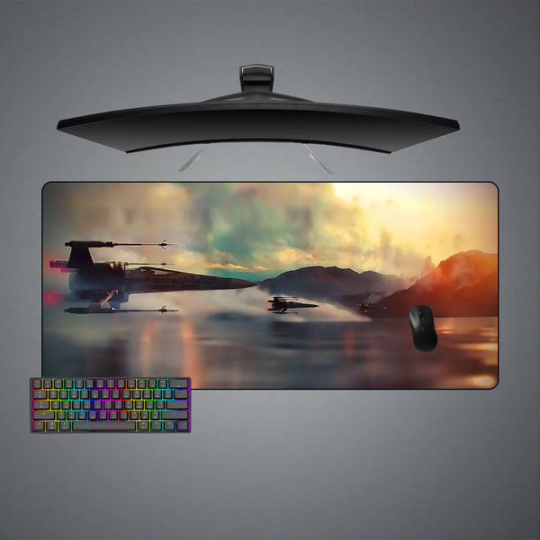 Star Wars X-Wings Design XL Size Gamer Mouse Pad, Computer Desk Mat