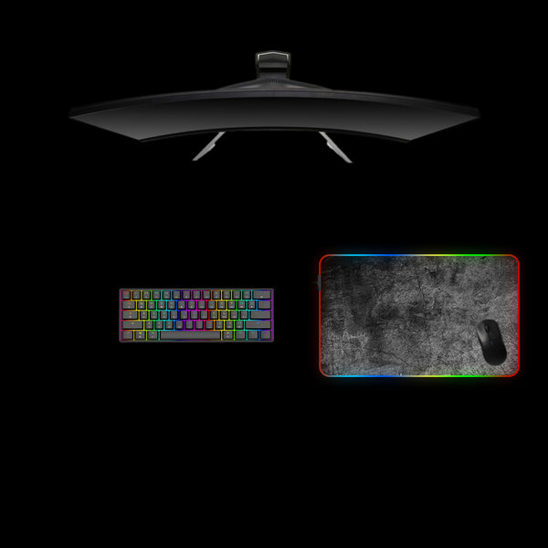 Stone Texture Design Medium Size RGB Light Gaming Mouse Pad