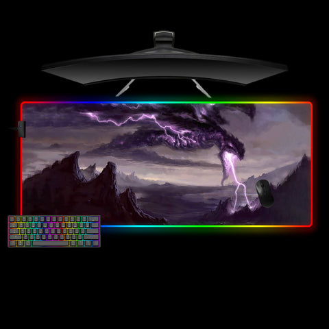 Storm Dragon Design XXL Size RGB Light Gamer Mouse Pad