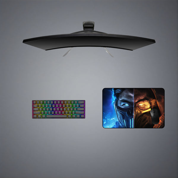 Medium size gaming mousepad with Sub-Zero and Scorpion printed design