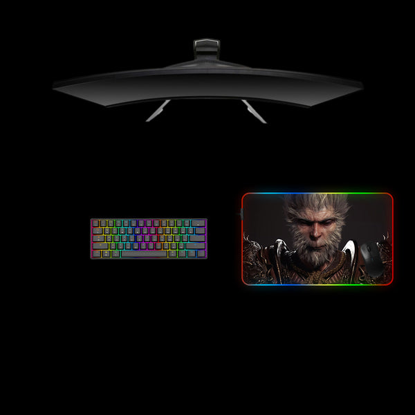 Sun Wukong Design Medium Size RGB Lit Gaming Mouse Pad