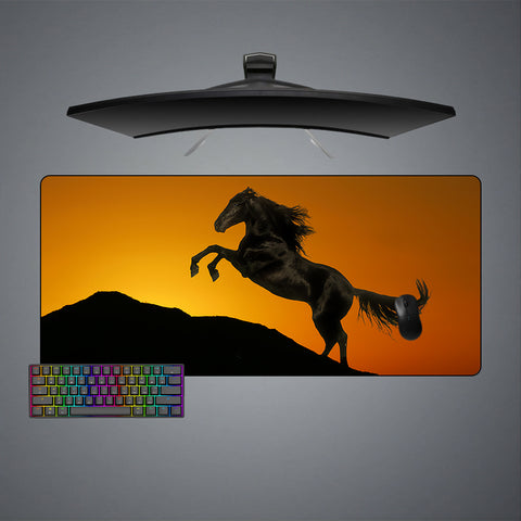 Sunrise Horse Design XL Size Gaming Mouse Pad, Computer Desk Mat