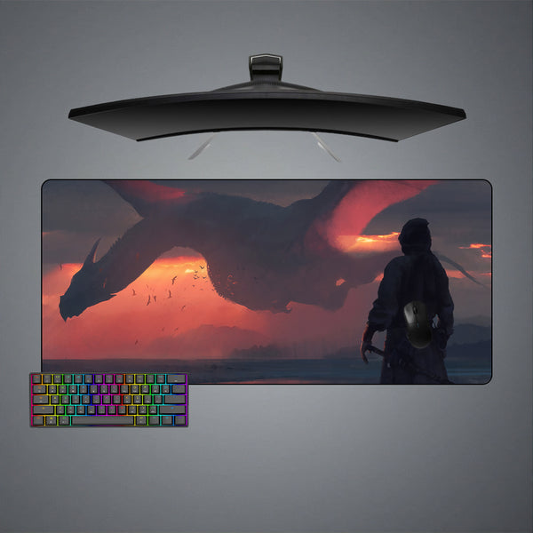 Sunset Dragon Design XL Size Gaming Mouse Pad
