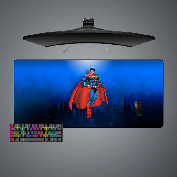 Superman Hovering Design XXL Size Gamer Mouse Pad, Computer Desk Mat