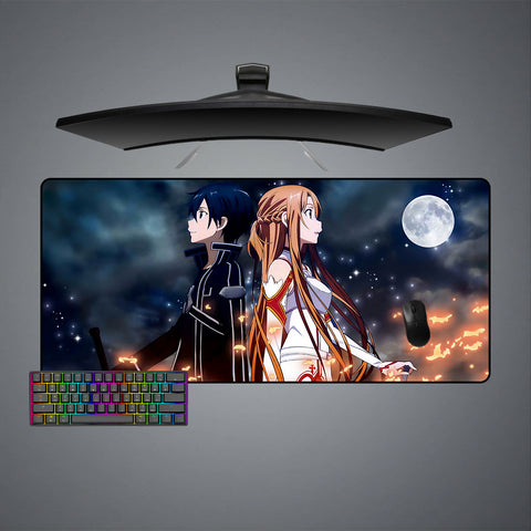 Sword Art Online Moon Design XL Size Gaming Mouse Pad, Computer Desk Mat