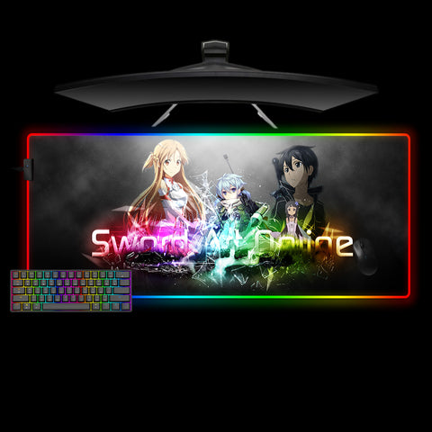 Sword Art Online Shatter Design XL Size RGB Gaming Mouse Pad, Computer Desk Mat