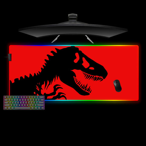 T-Rex Skeleton Design XXL Size RGB Backlit Gamer Mouse Pad