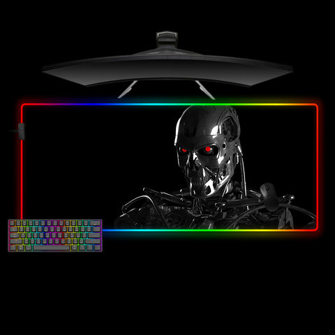 T800 Terminator Design XXL Size RGB Backlit Gamer Mouse Pad