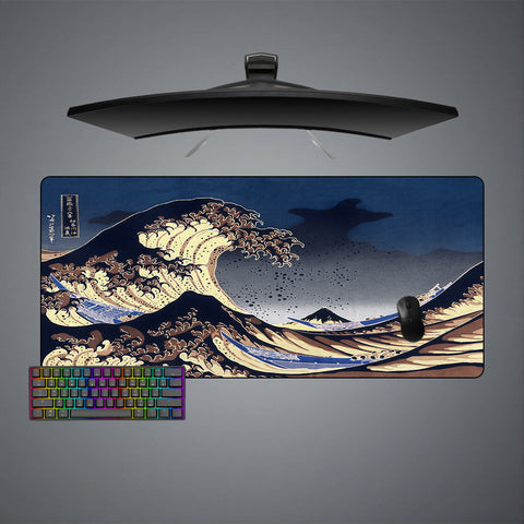 The Great Wave Night Design XL Size Gaming Mouse Pad, Computer Desk Mat