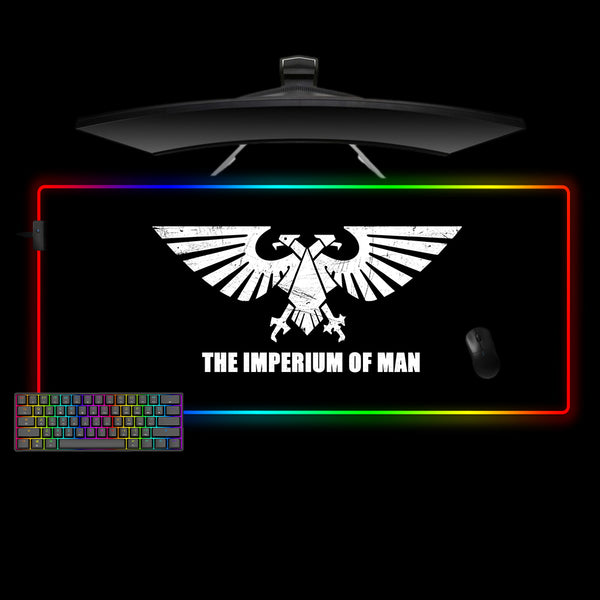 The Imperium of Man Design XL Size RGB Lit Gaming Mouse Pad