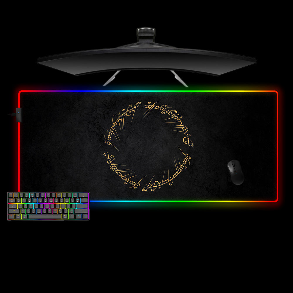 The One Ring Design XXL Size LED Light Gamer Mouse Pad