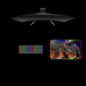 Demon King Design Medium Size RGB Lit Gaming Mousepad, Computer Desk Mat