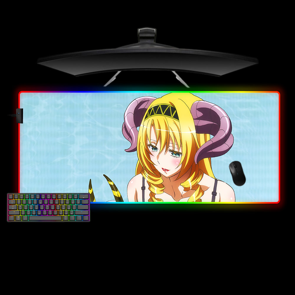 The Seven Deadly Sins Lucifer Design XXL Size RGB Lit Gaming Mousepad, Computer Desk Mat