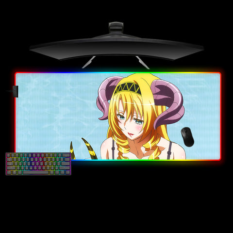 The Seven Deadly Sins Lucifer Design XXL Size RGB Lit Gaming Mousepad, Computer Desk Mat