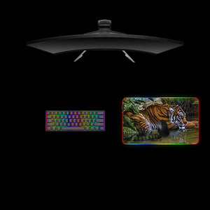Tiger Jungle Design Medium Size RGB Lighting Gaming Mouse Pad