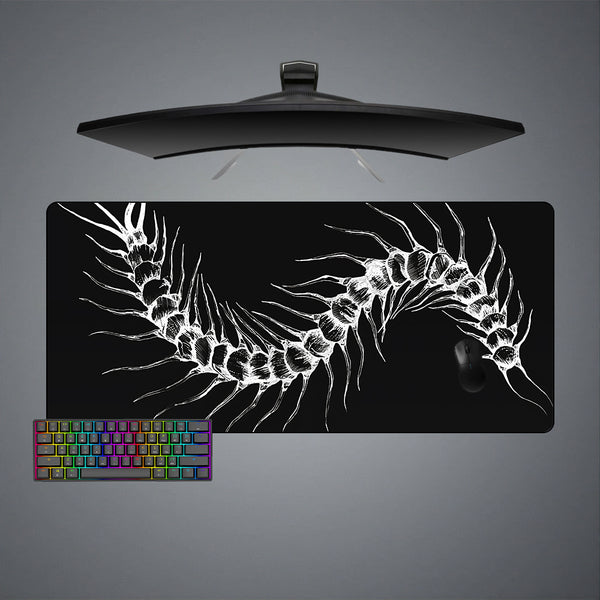 Black Centipede Design XL Size Gaming Mouse Pad