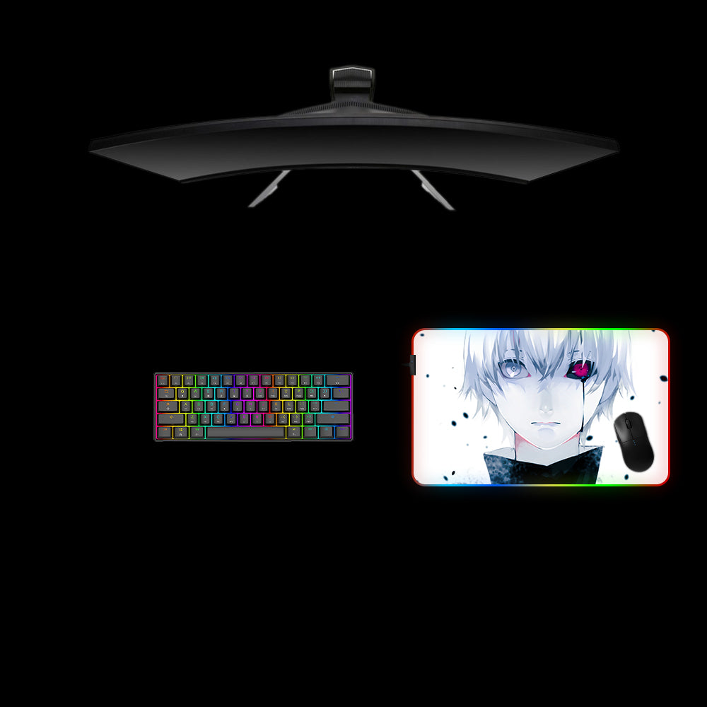 Ken Kaneki Eyes Design Medium Size RGB Lit Gaming Mouse Pad