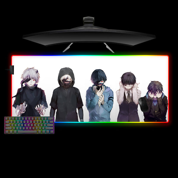 Tokyo Ghoul Ken Kaneki Transformation Design XXL Size RGB Lit Gaming Mousepad