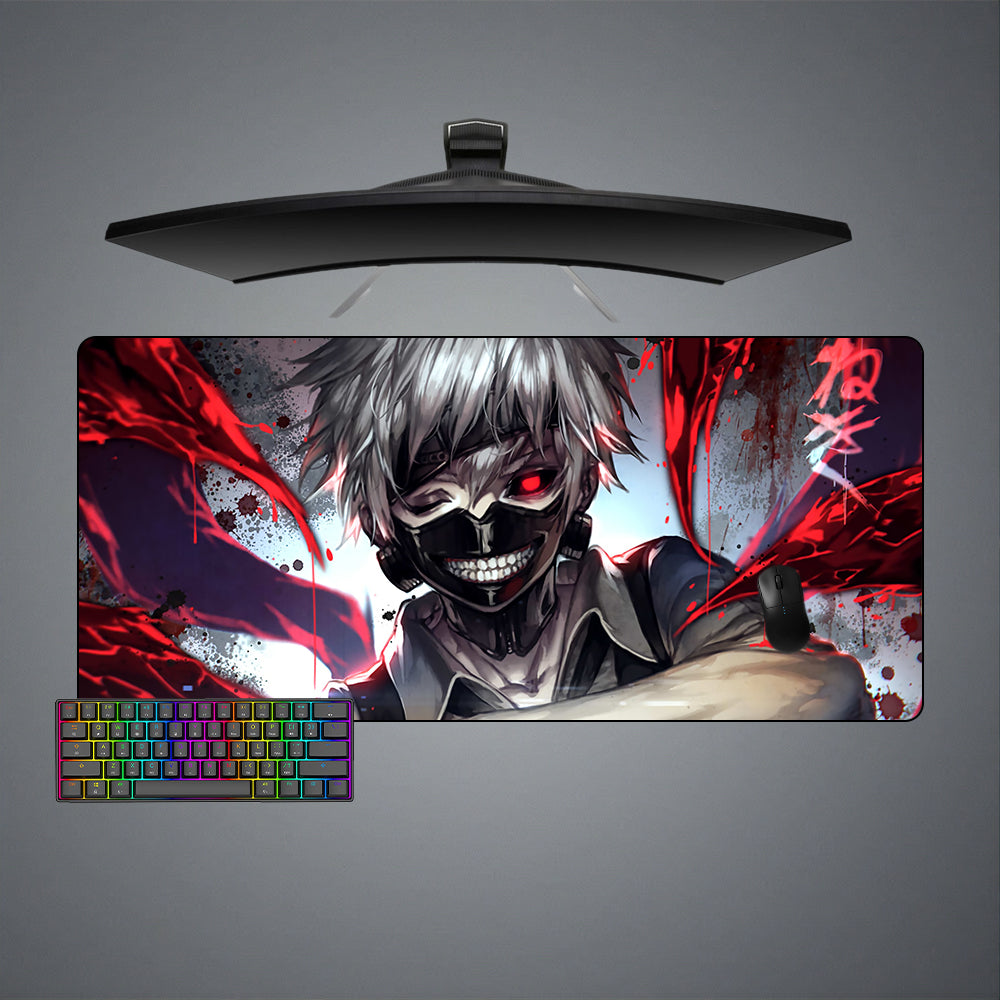 Tokyo Ghoul Ken Tendrils Design XL Size Gaming Mouse Pad, Computer Desk Mat