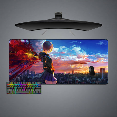 Tokyo Ghoul Touka Sky Design XL Size Gamer Mouse Pad, Computer Desk Mat