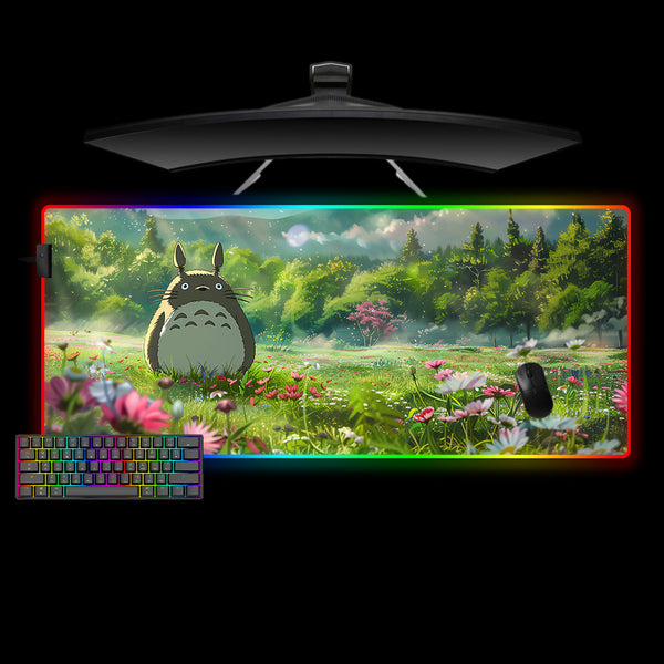 Totoro Meadow Design XXL Size RGB Lit Gaming Mouse Pad