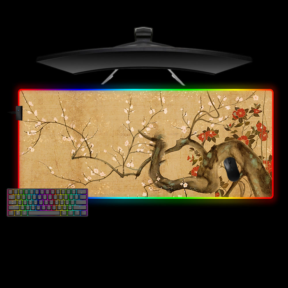 Tree Branch Design XXL Size RGB Lit Gaming Mouse Pad